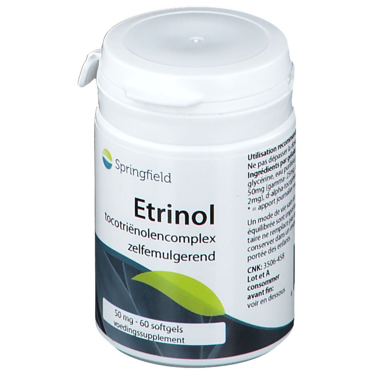 Springfield Etrinol complexe de vitamine E tocotriénols