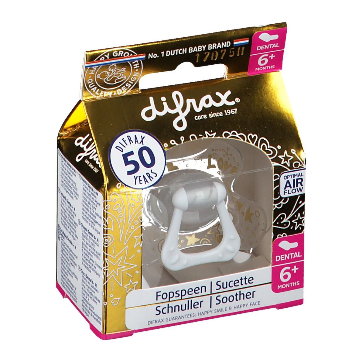  Difrax® Sucette Dental d'Or 6+ mois