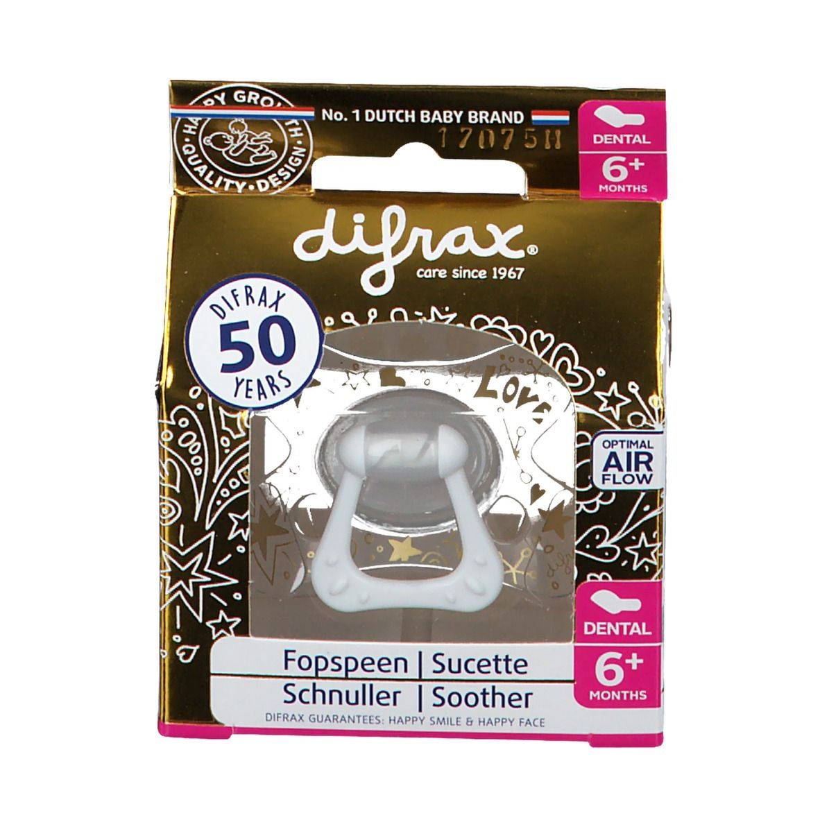  Difrax® Sucette Dental d'Or 6+ mois
