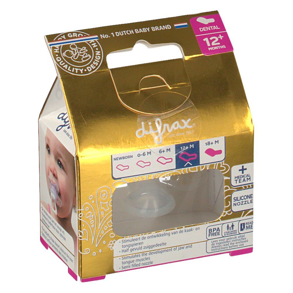  Difrax® Sucette Dental d'Or 12+ mois