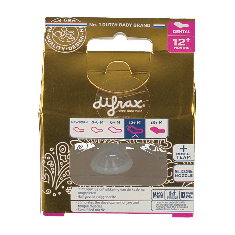  Difrax® Sucette Dental d'Or 12+ mois