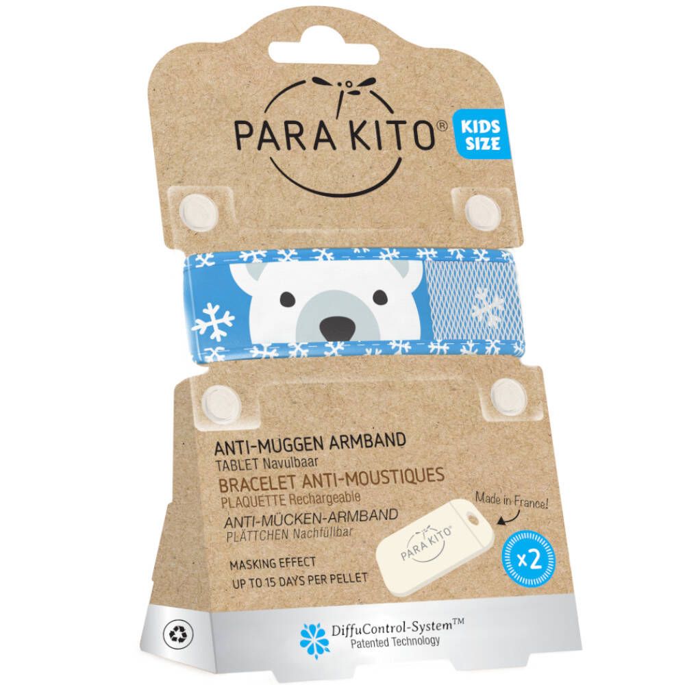 PARA KITO™ Kids Bracelet anti-moustiques Ours Polaire