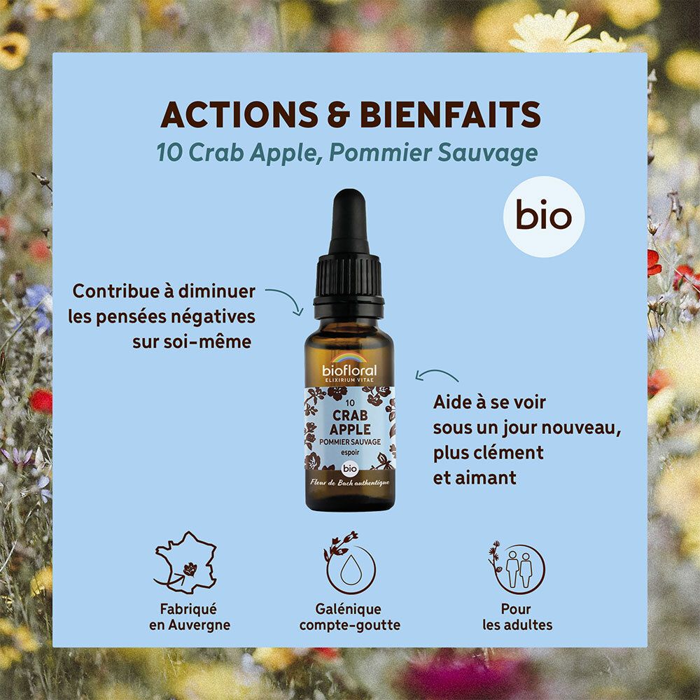 BIOFLORAL 10 - Crab apple - Pommier sauvage - 20 ml