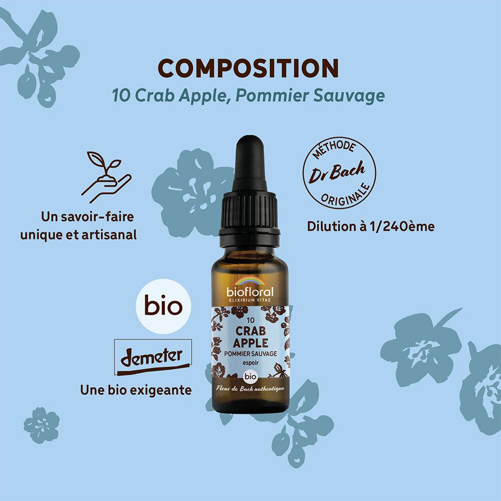 BIOFLORAL 10 - Crab apple - Pommier sauvage - 20 ml