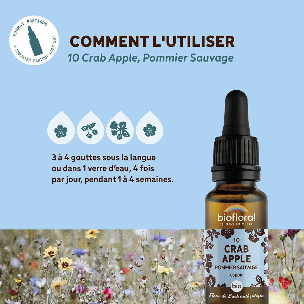 BIOFLORAL 10 - Crab apple - Pommier sauvage - 20 ml