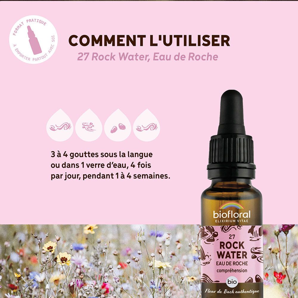 BIOFLORAL 27 - Rock water - Eau de roche - 20 ml