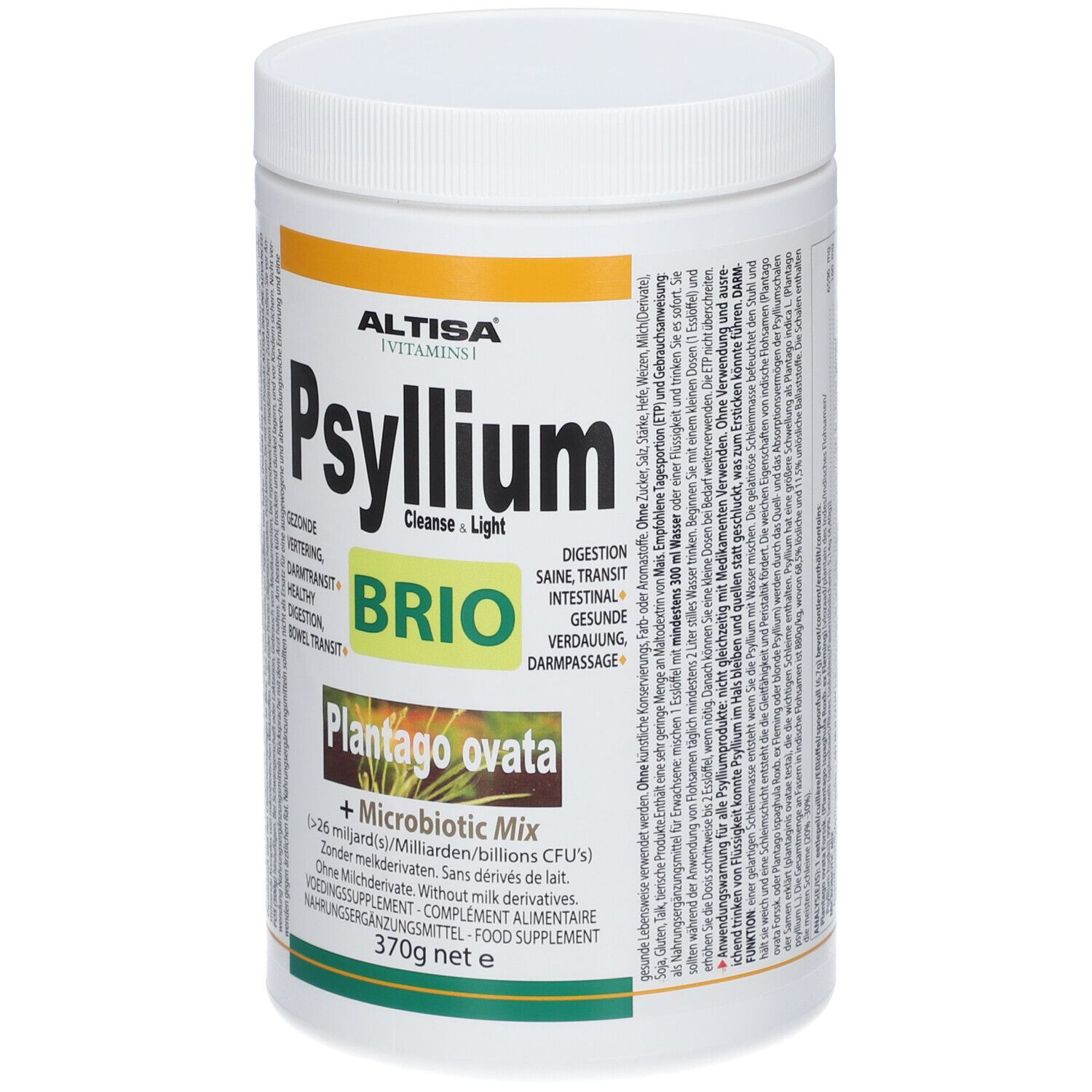 ALTISA® Cleanse & Light Psyllium plantain des Indes BIO + microbiotique