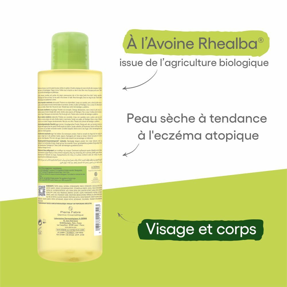 A-Derma Exomega Control Huile Nettoyante Émolliente