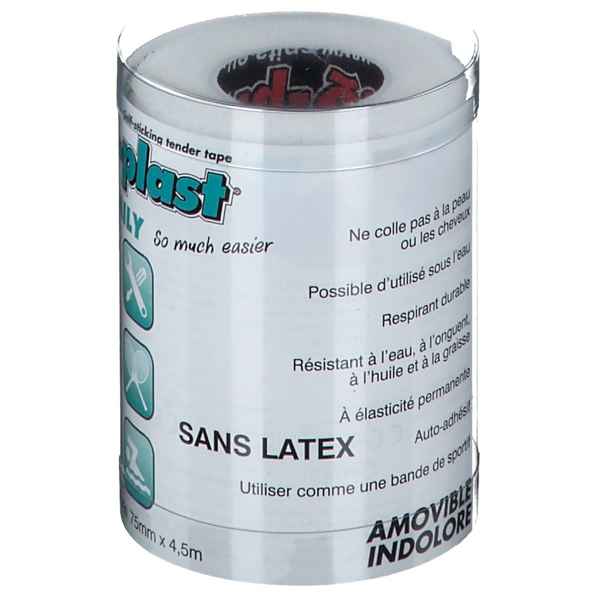 ResQ-plast® FAMILY Blanc 75 mm x 4,5 m