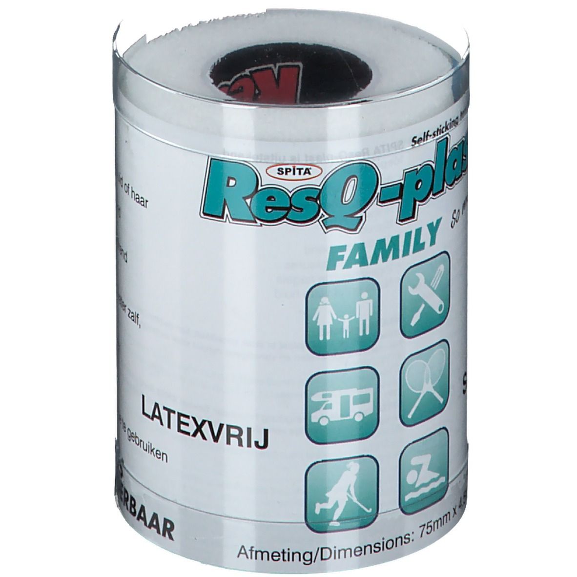 ResQ-plast® FAMILY Blanc 75 mm x 4,5 m