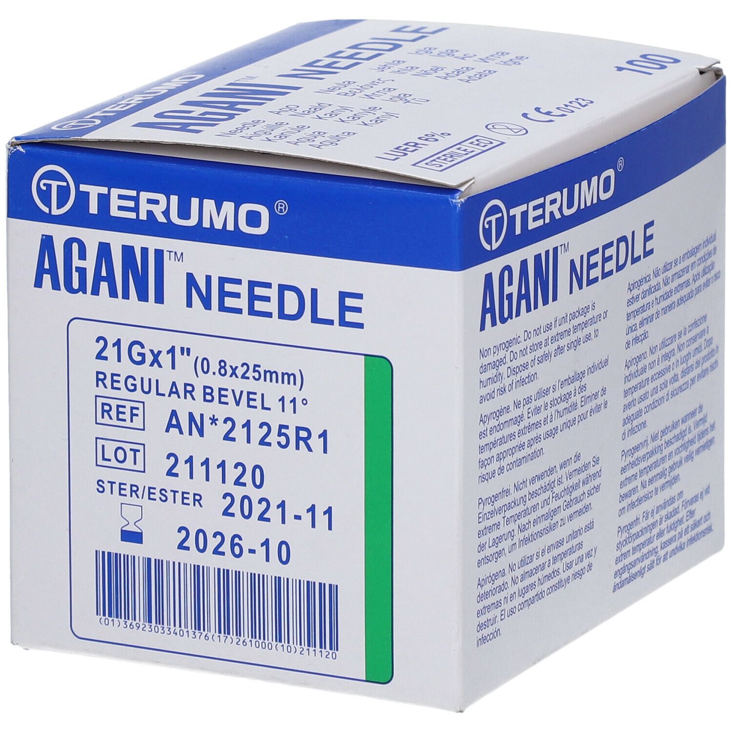 Terumo Agani™ 21g Ø 0.8mm - 25mm 100 pc(s) - Redcare Pharmacie