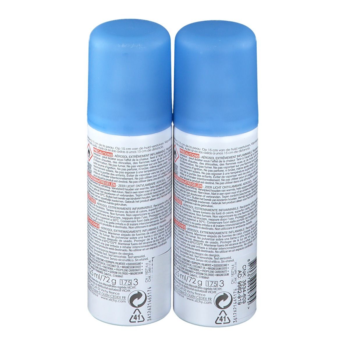 VICHY Déodorant Minéral Sans sels d'aluminium Aerosol