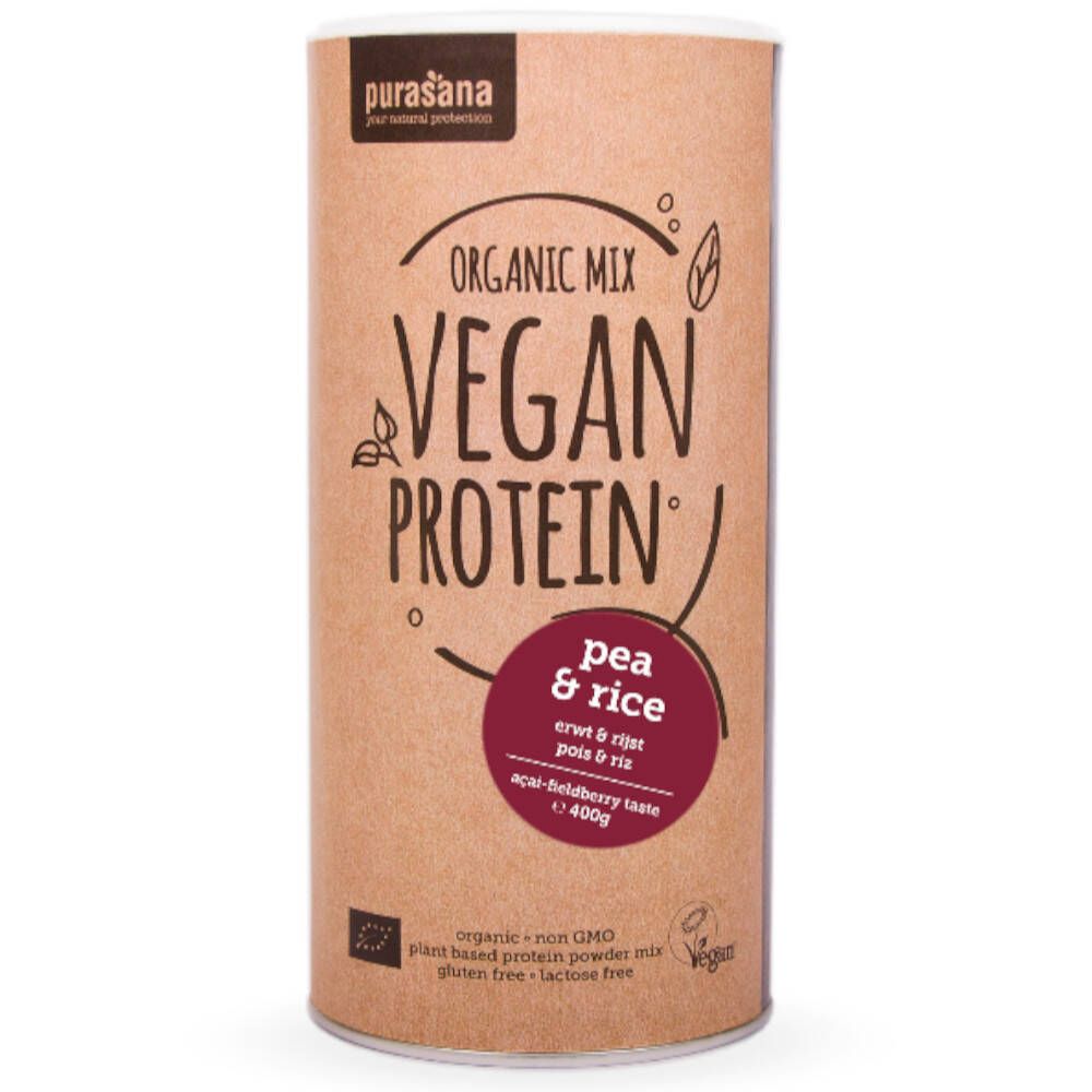 Purasana® Protéines végétales pois + riz - açai / fruits des bois Bio