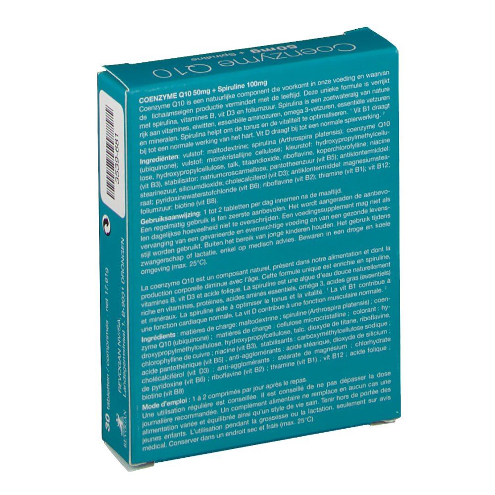 Coenzyme Q10 50 mg + Spiruline 100 mg