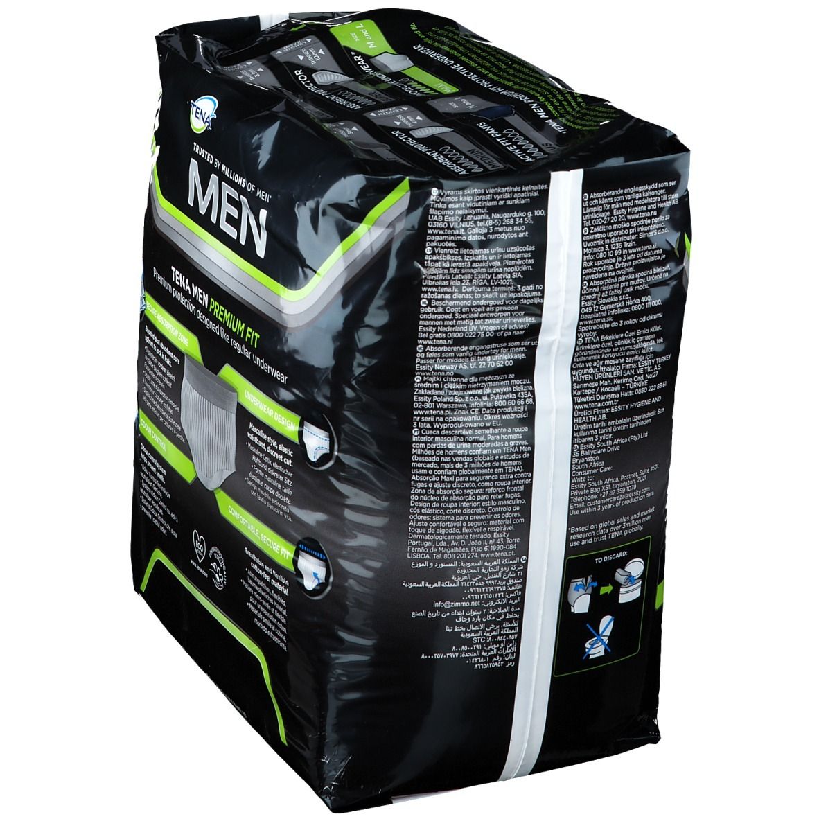 Tena Men Premium Fit Sous-vêtement absopbant Niveau 4 Large