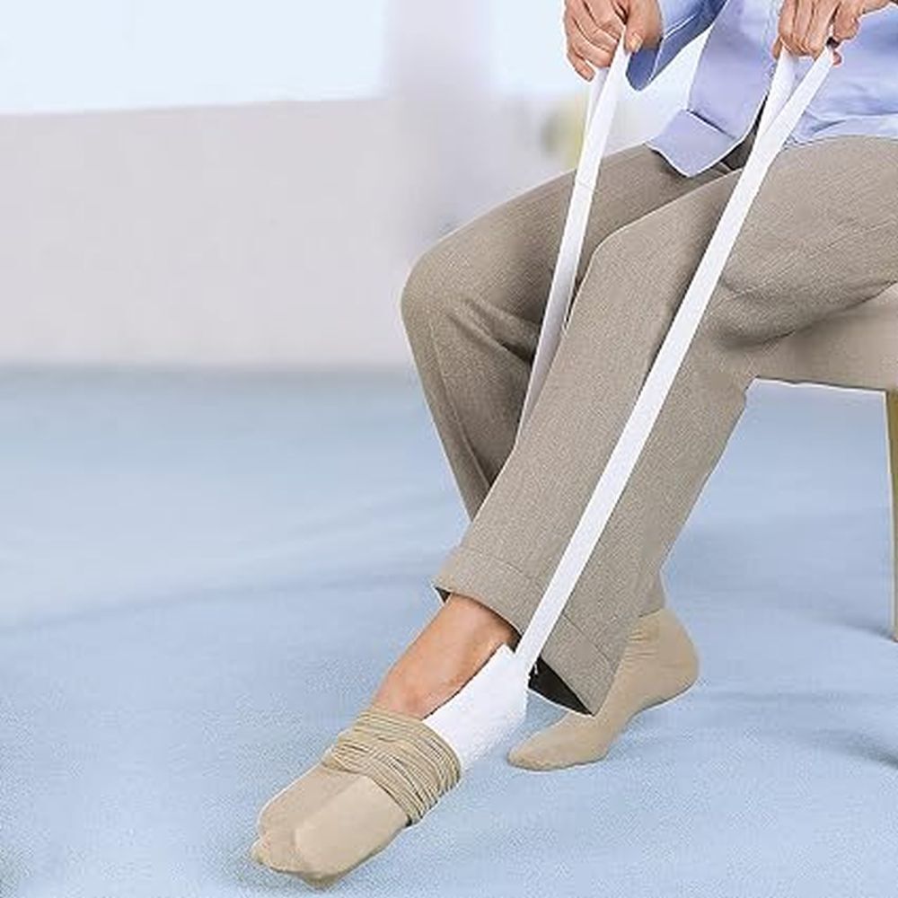 Sundo Homecare Enfile-bas recouvert de tissu éponge