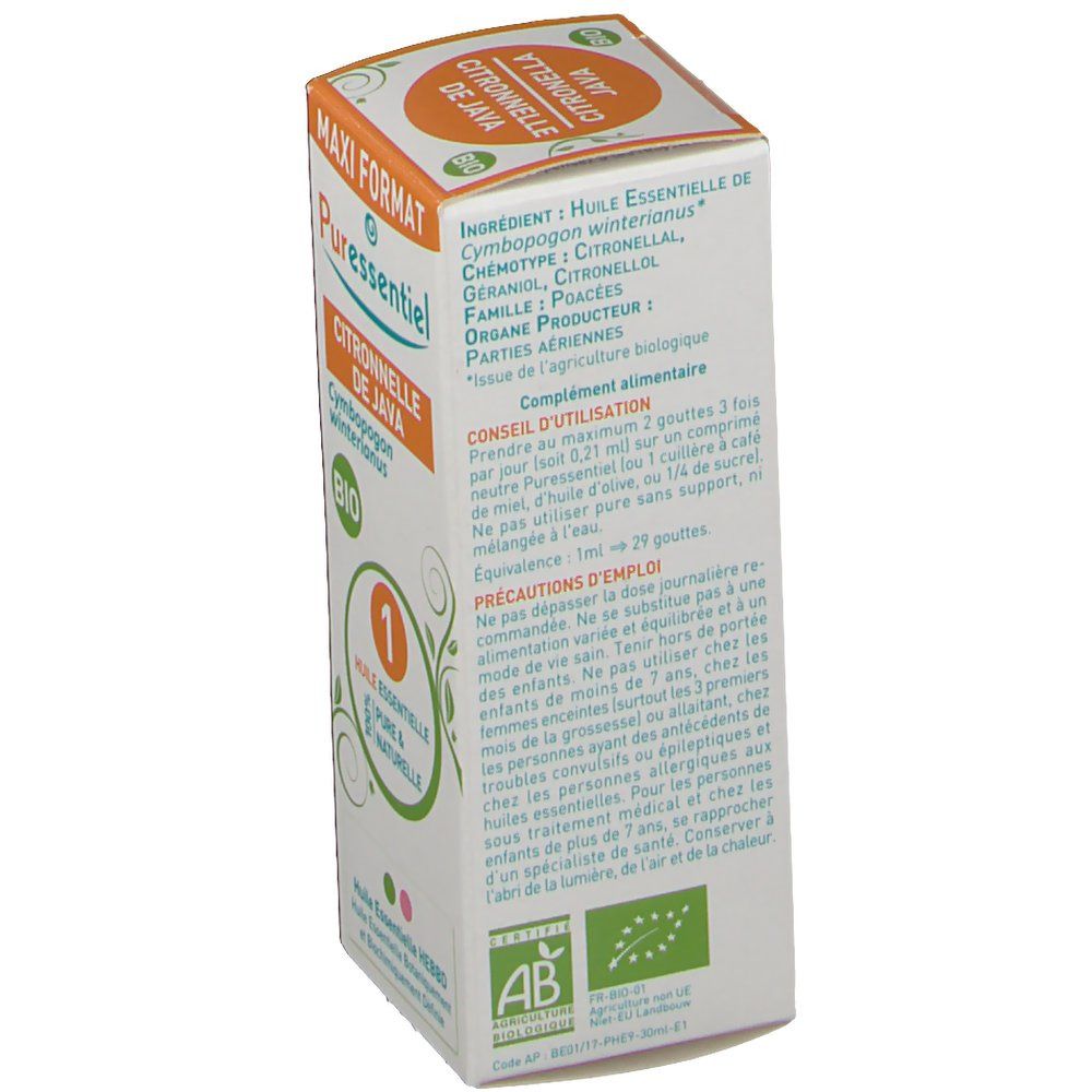 Puressentiel Huile Essentiëlle Citronelle Java Bio