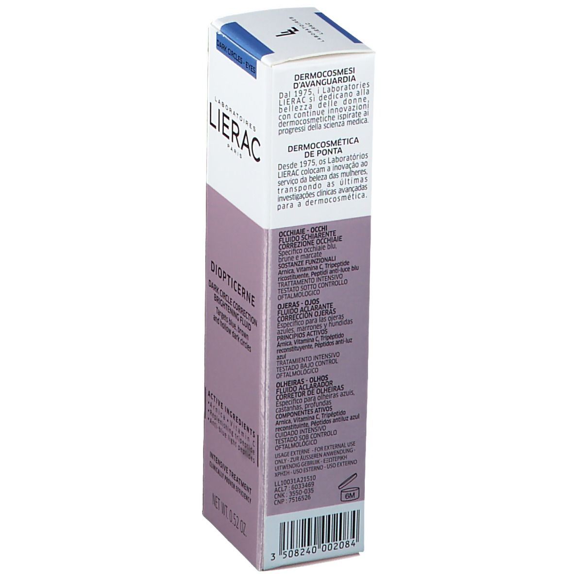 LIERAC DIOPTICERNE Fluide éclaircissant correcteur cernes