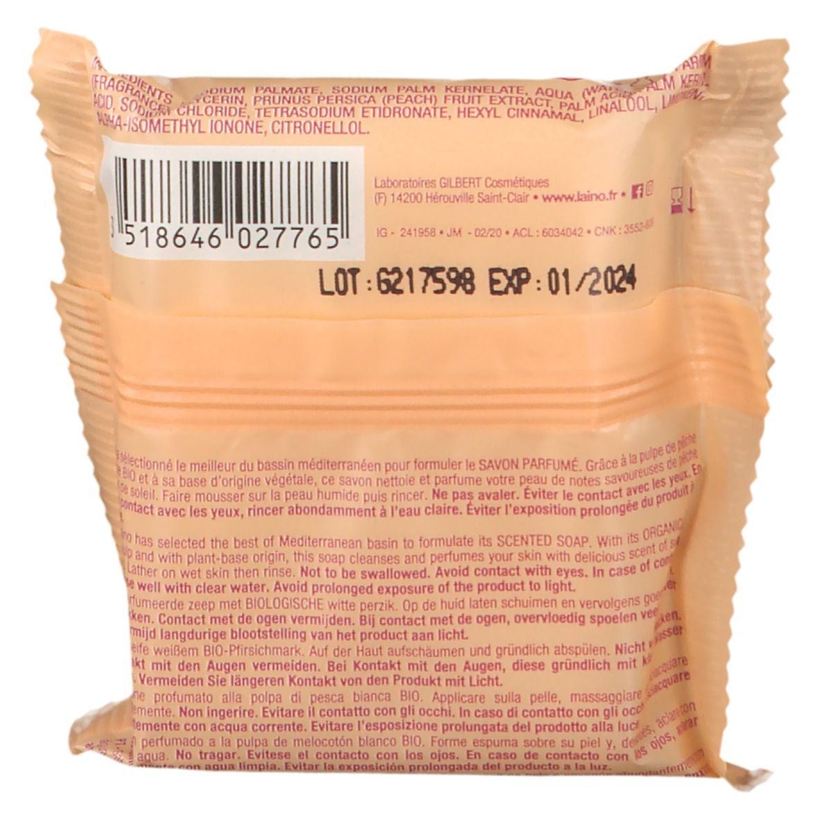 Laino Savon Parfumé Pêche Blanche Bio
