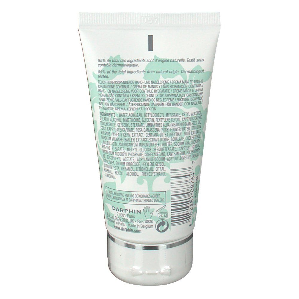 Darphin Crème Mains et Ongles Hydratation Continue à l'Eau de Rose