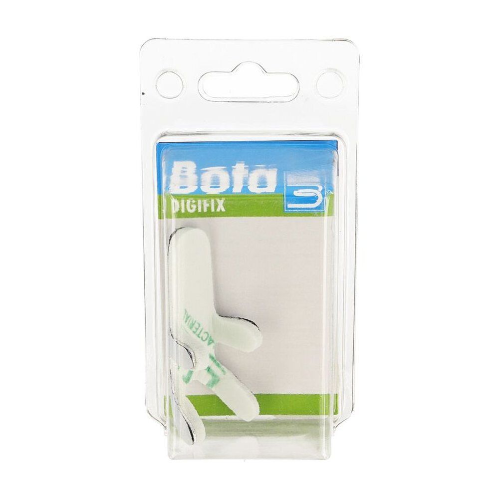 Bota digifix Frogsplint en emballage blister. Produit blanc avec accents verts. Emballage transparent avec crochet de suspension.