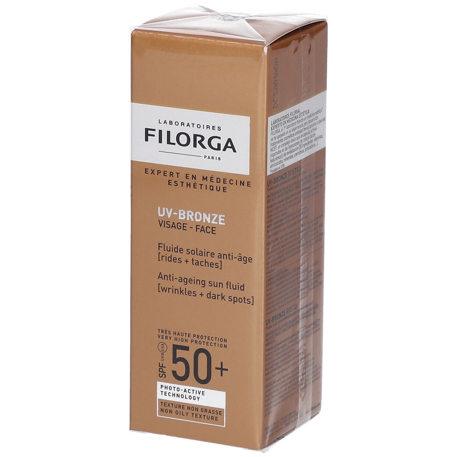 Fluide Solaire Visage FILORGA UV-Bronze Anti-âge SPF 50 - 40 Ml - Protège Et Prévient Les Taches