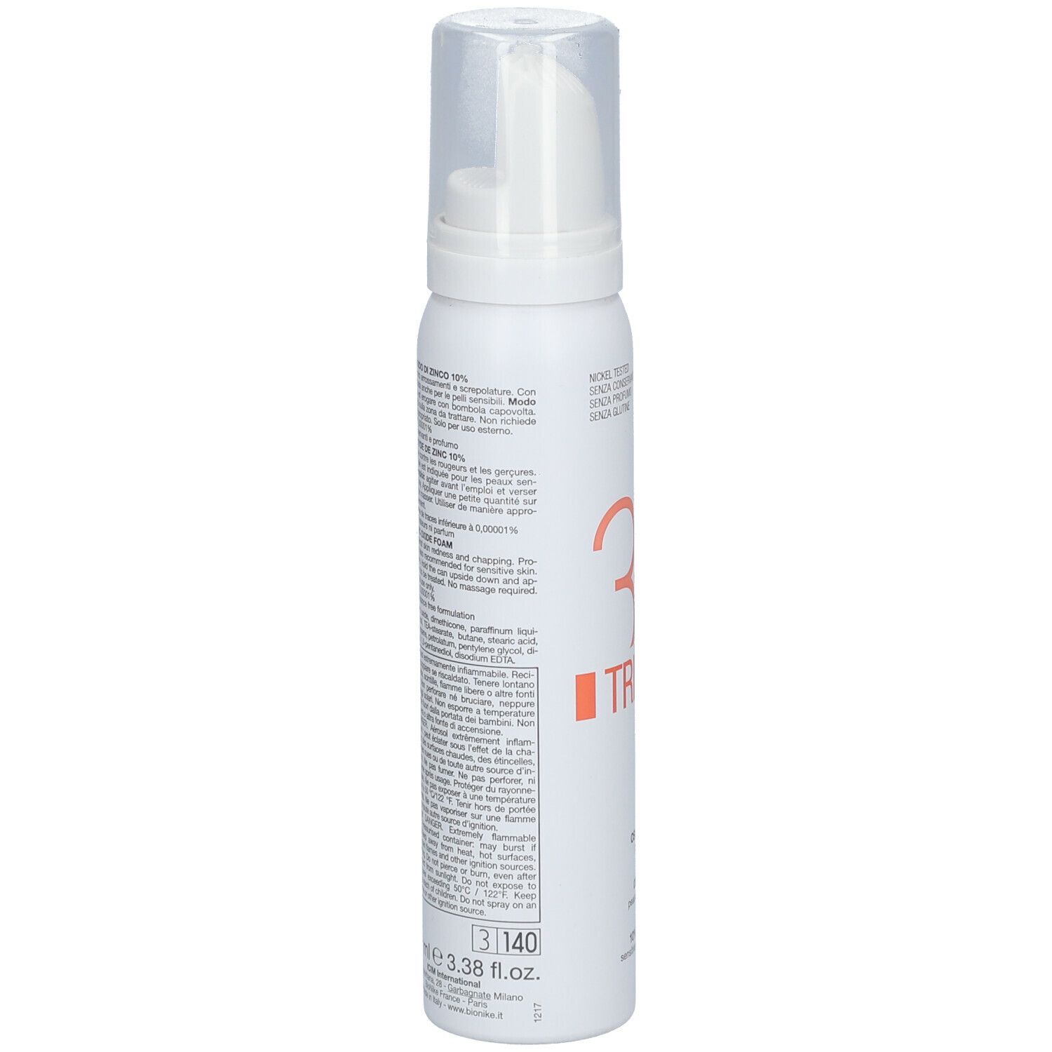 BioNike TRIDERM ZETA Mousse oxyde de zinc 10 %