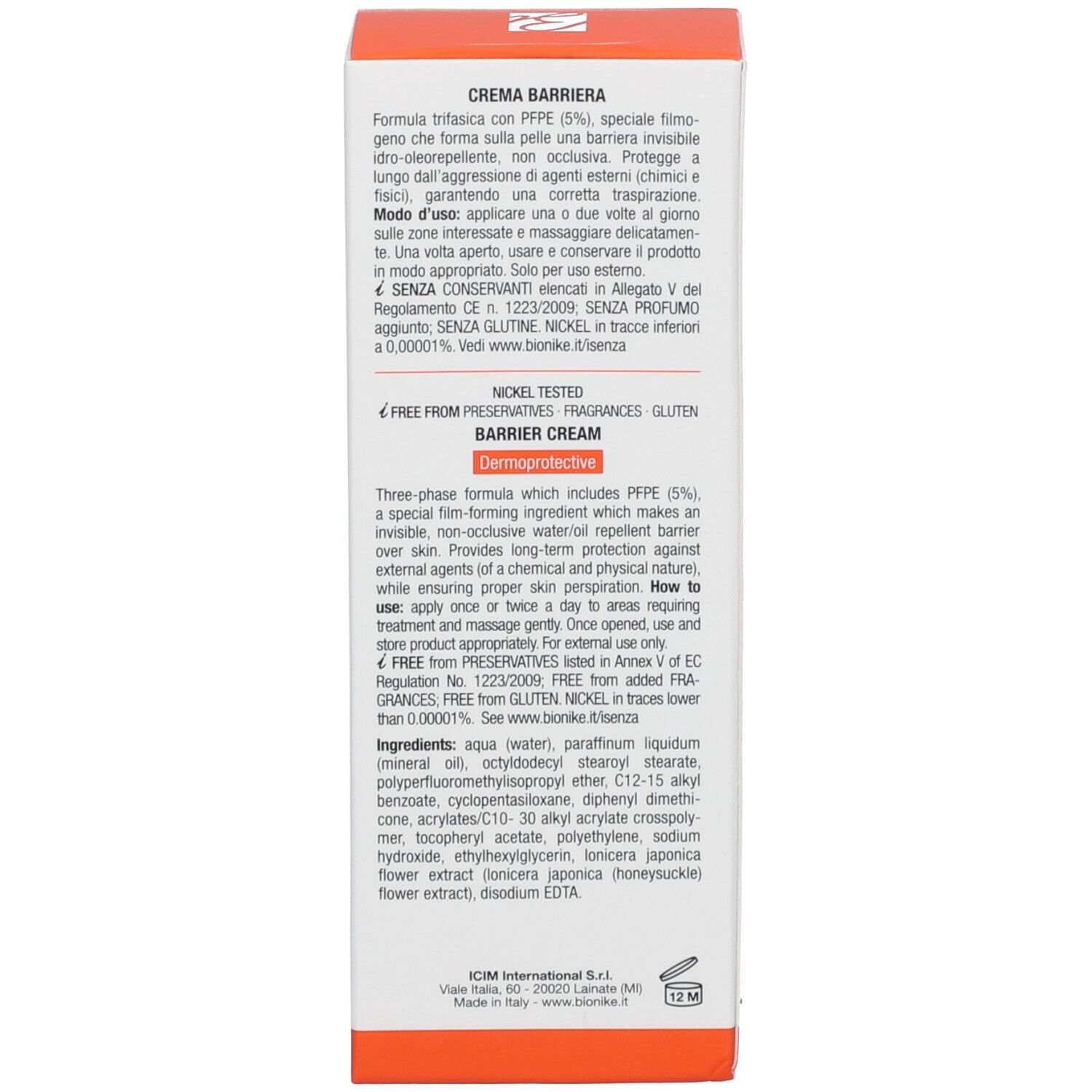 BioNike TRIDERM CINQUE Crème barrière