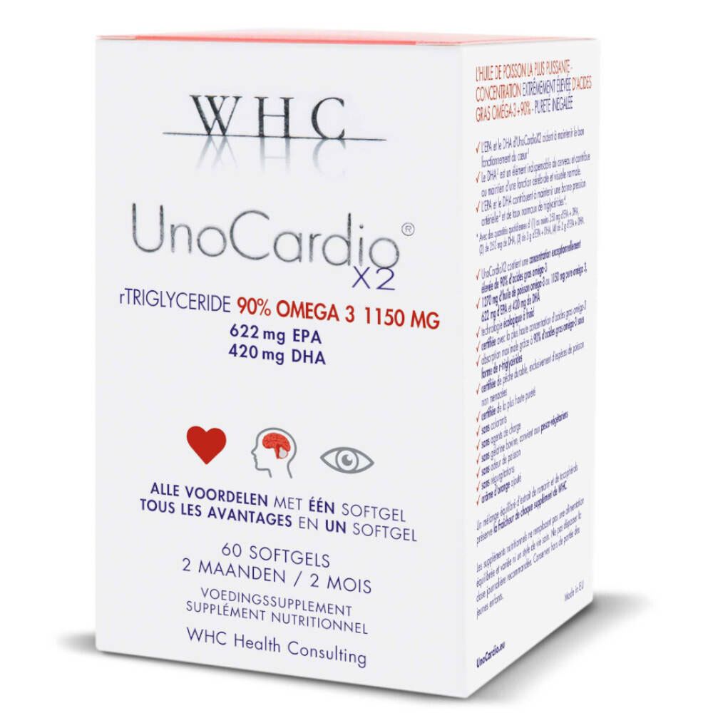 WHC UNOCARDIO Hooggedoseerde omega3 Duo