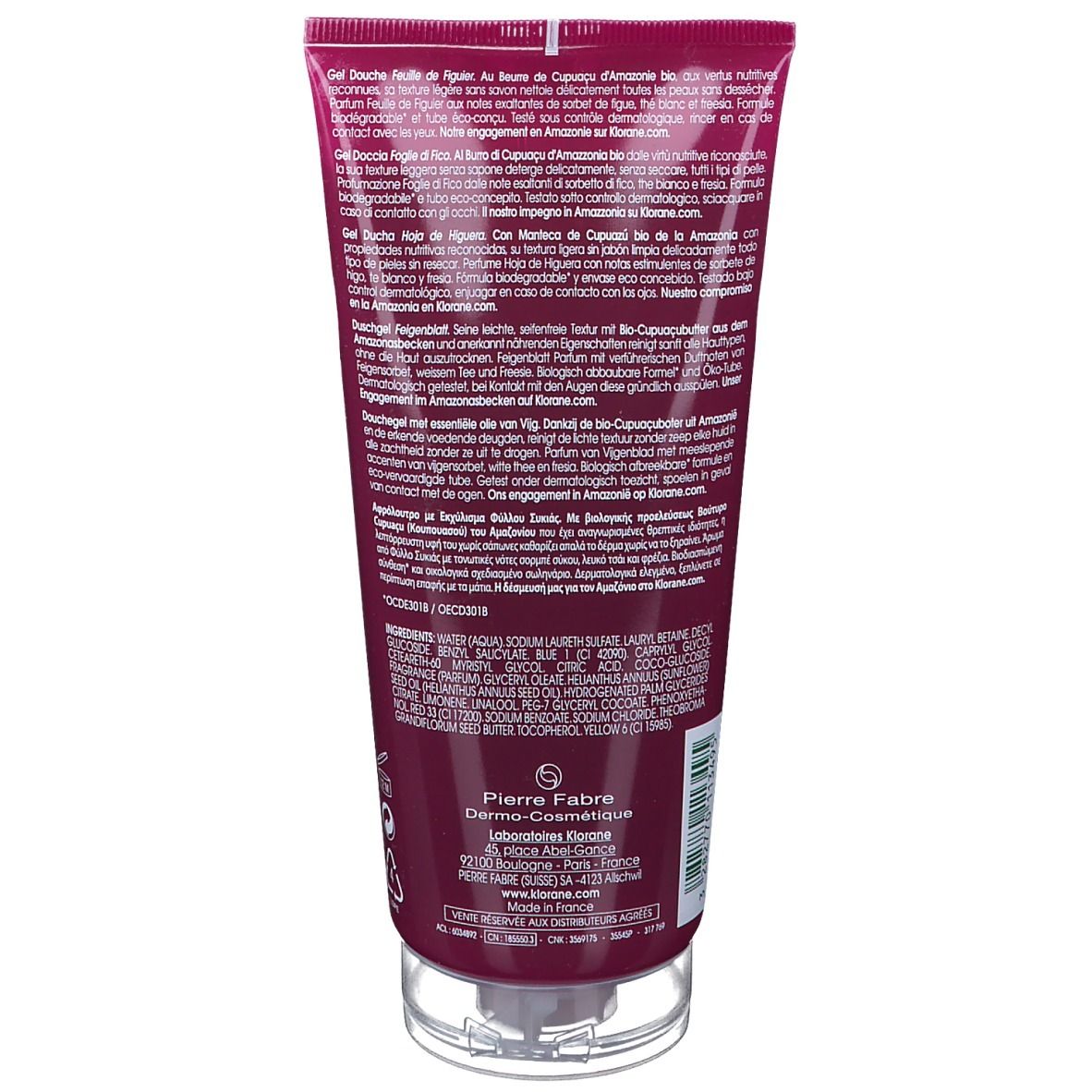 Klorane Nutrition Gel Douche Feuille de Figuier