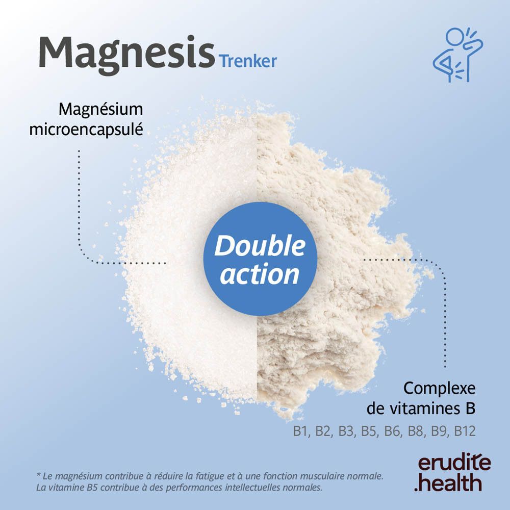 Boîte Trenker Magnesis de 30 gélules, Magnésium liposomial et vitamines B.