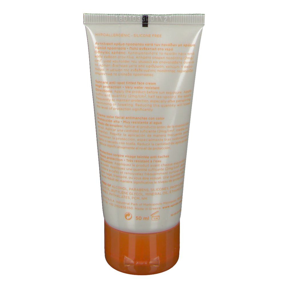 Apivita Sun Crème Solaire Visage Teintée Anti-taches SPF50