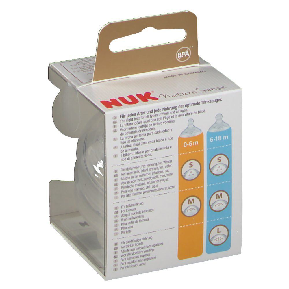 NUK Sucette Nature Sense Small 0-6 mois