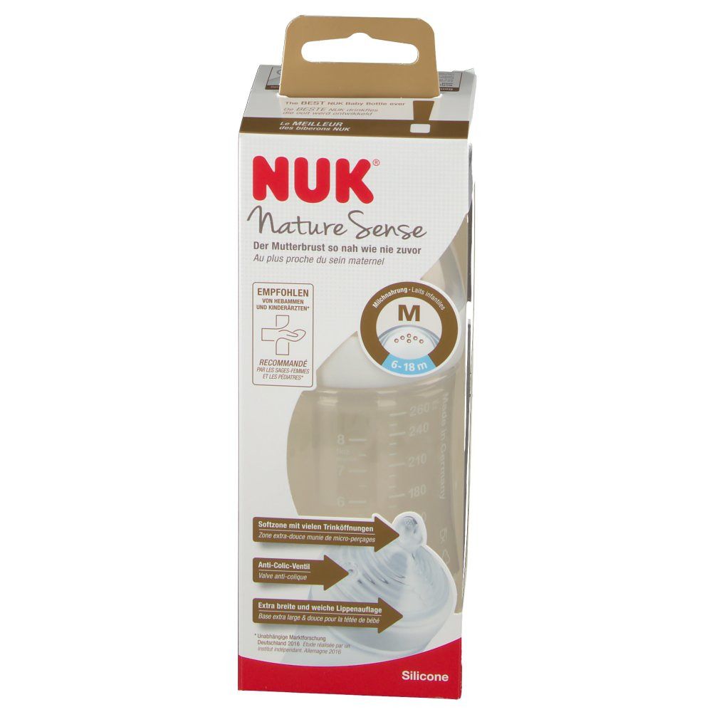 NUK Biberon Nature Sense M 260 ml