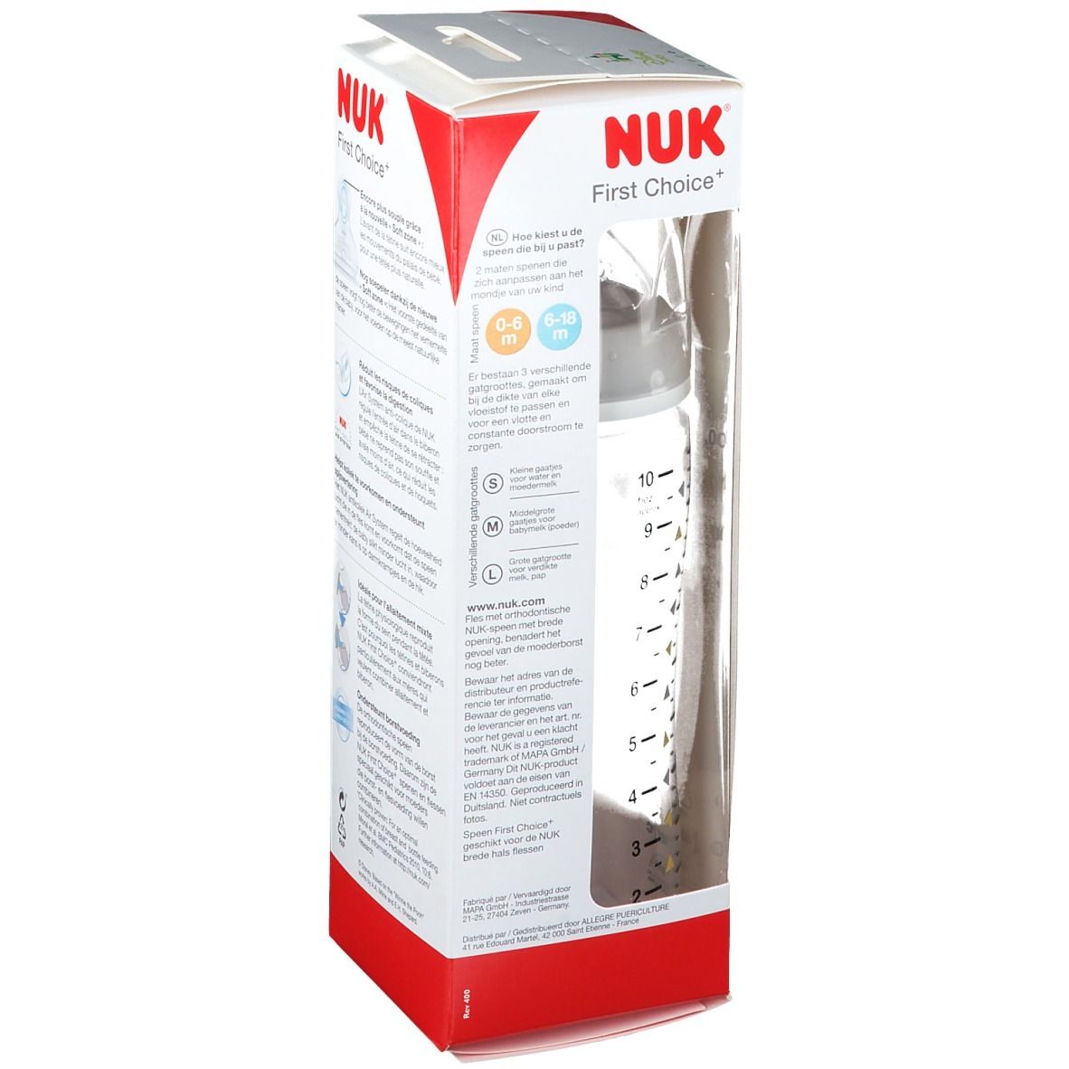 Nuk Biberon First Choice+ +0m Débit M Winnie l'Ourson 300ml