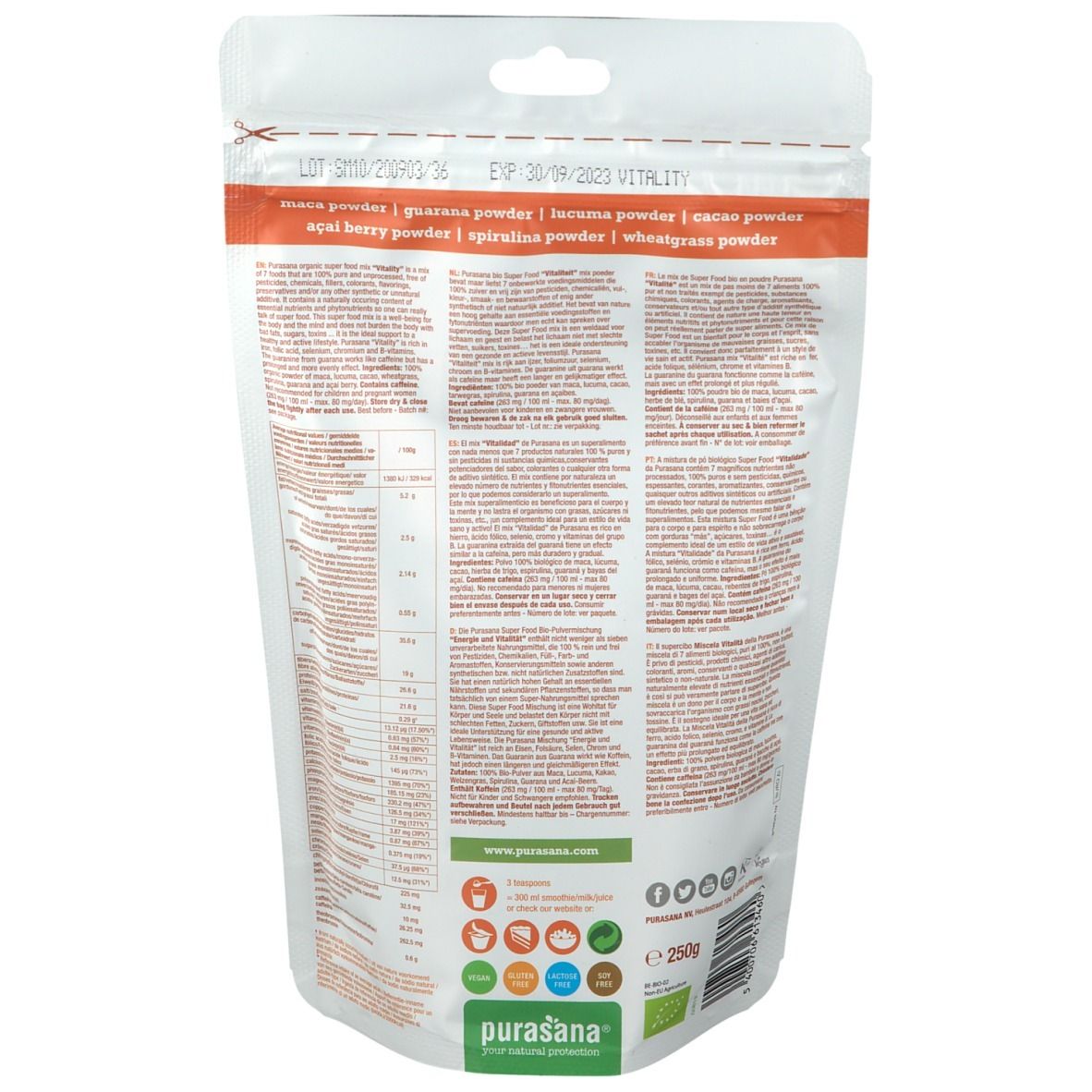 Purasana® Poudre Mix Vitalité Bio