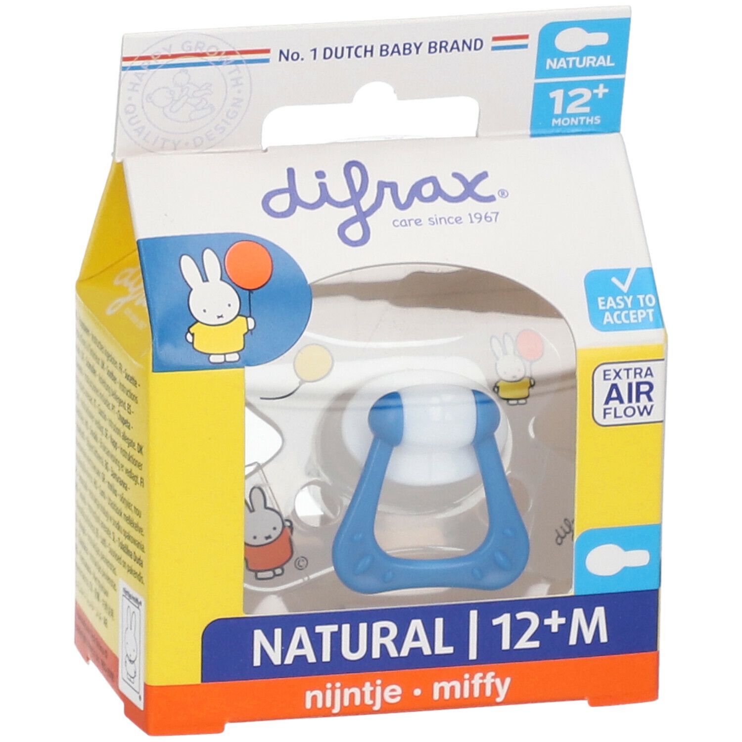 Difrax® Sucette Natural 12+ mois miffy
