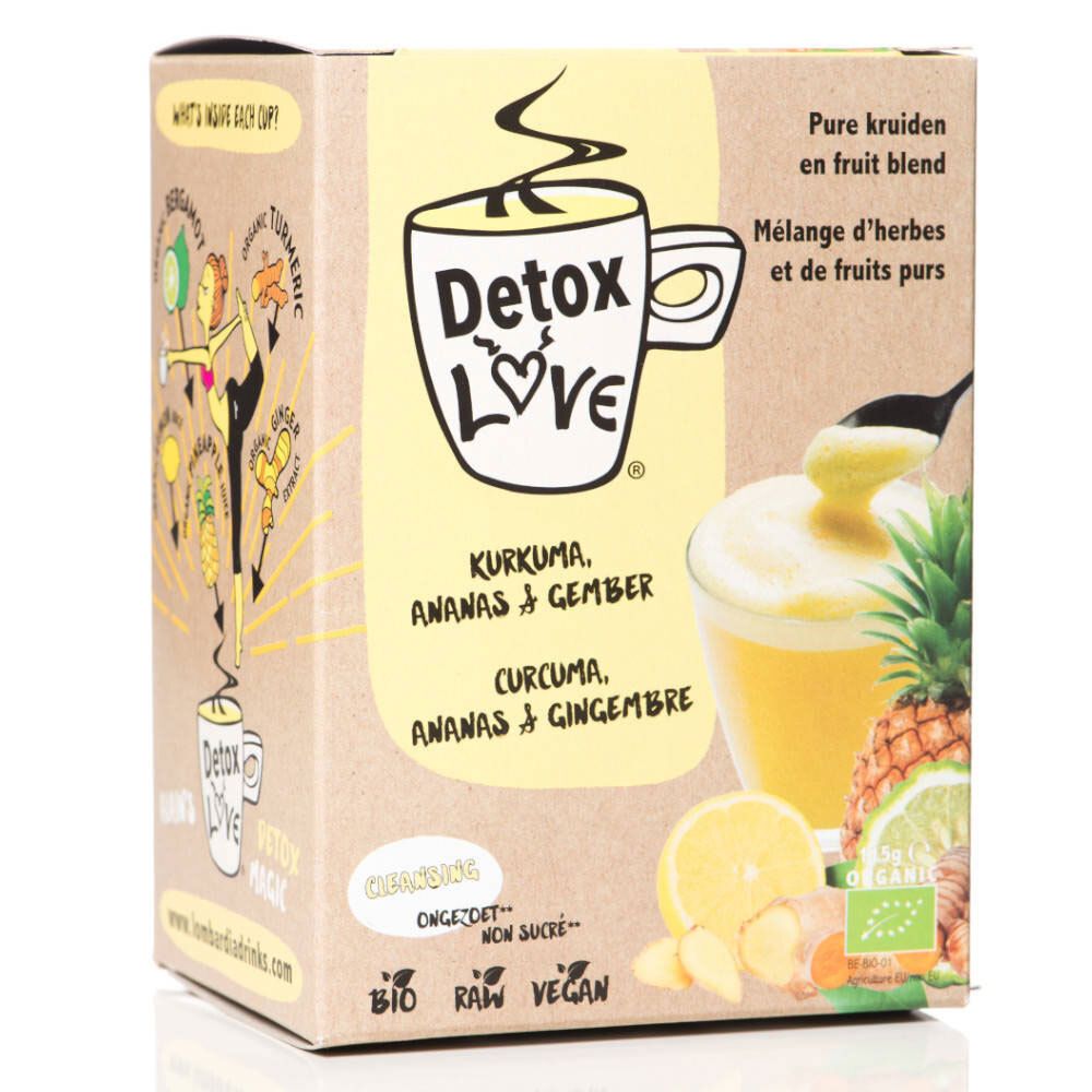 DetoxLove Thé Curcuma, Ananas & Gingembre Bio