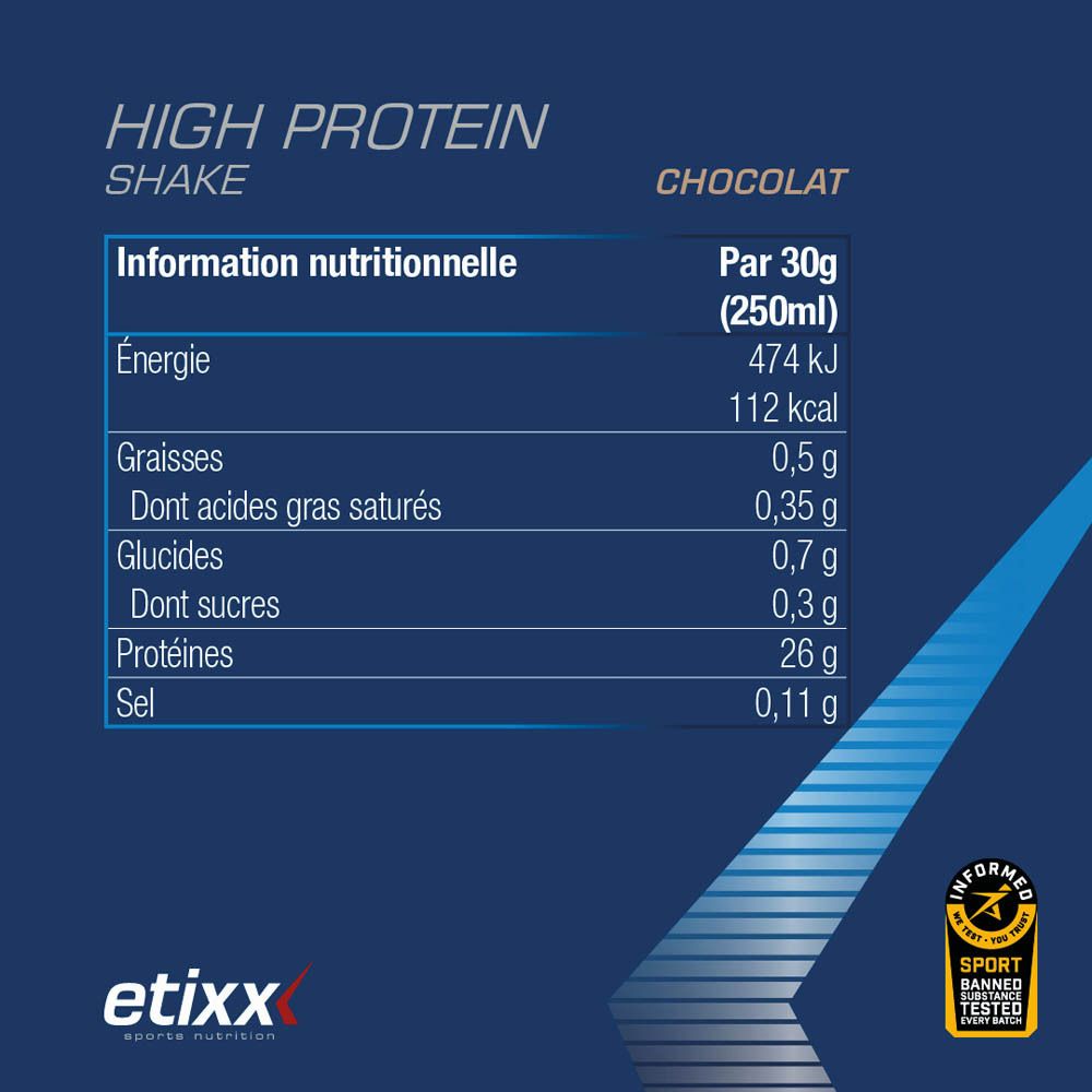 Etixx High Protein Shake saveur chocolat