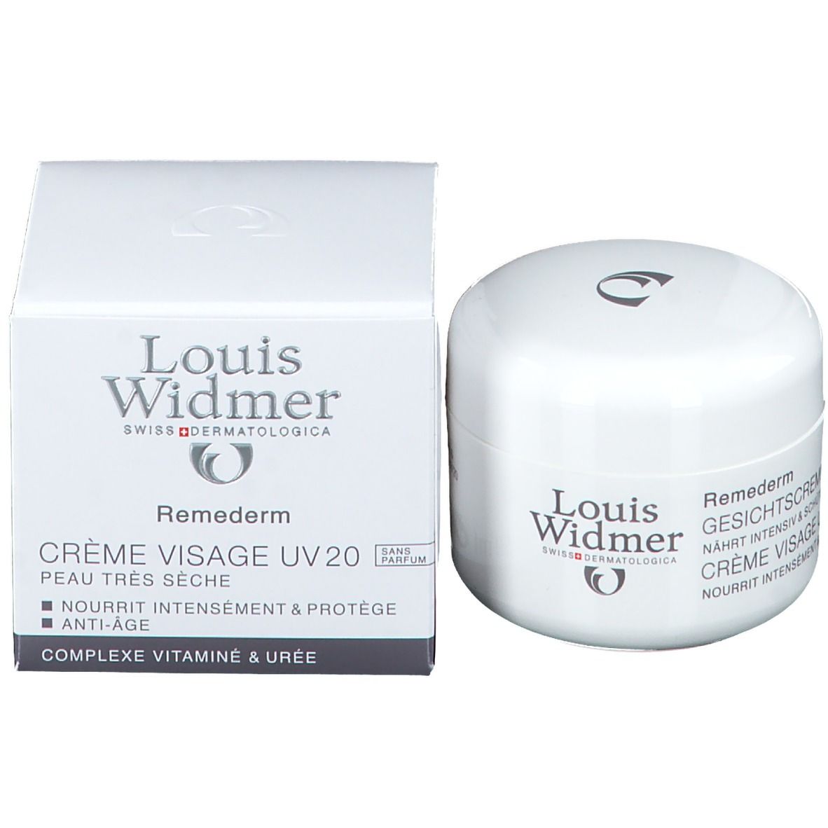 Louis Widmer Remederm Visage UV20 sans parfum