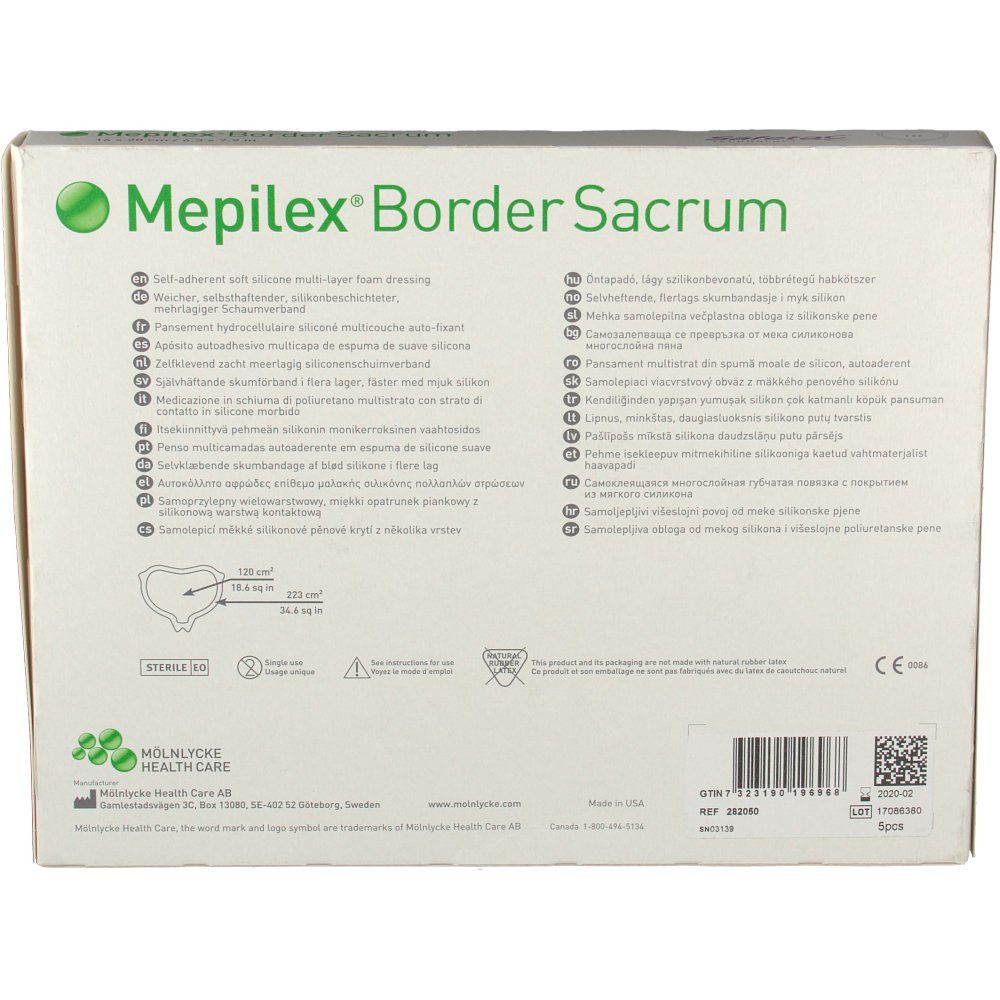 Mepilex Border Sacrum Etoile 16 x 20 cm