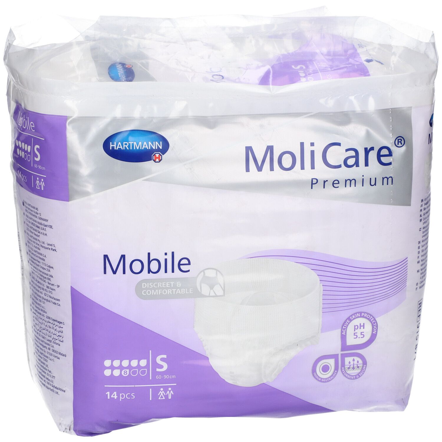 MoliCare Premium Mobile, taille S, 14 pièces. Paquet de couches. Marque Hartmann.