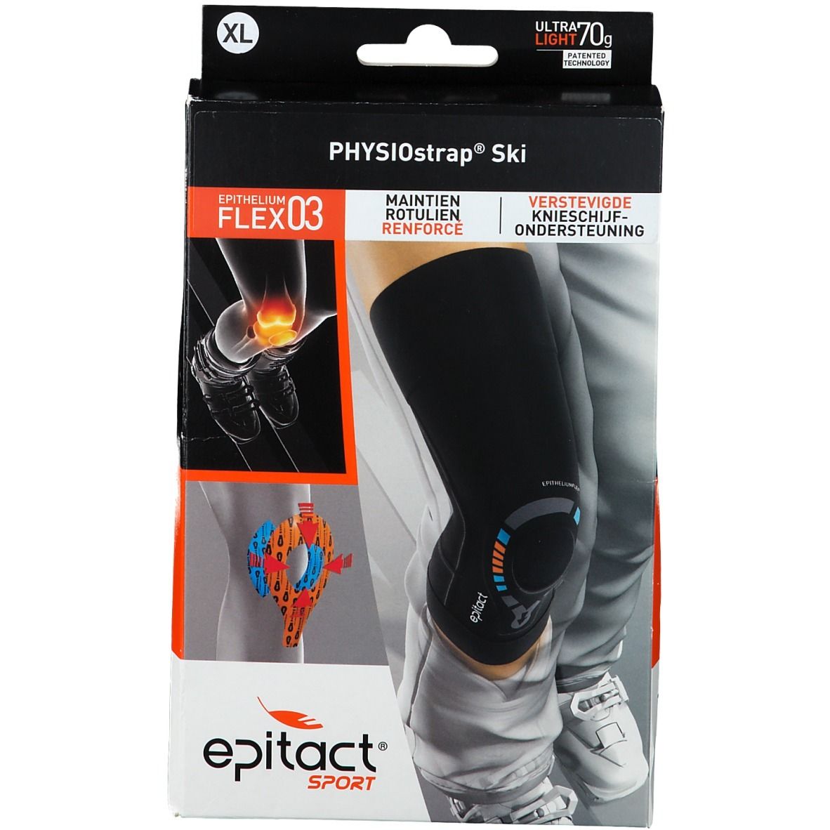 epitact® Sport PHYSIOstrap™ Ski Genouillère EPITHELIUMFLEX® 03 XL
