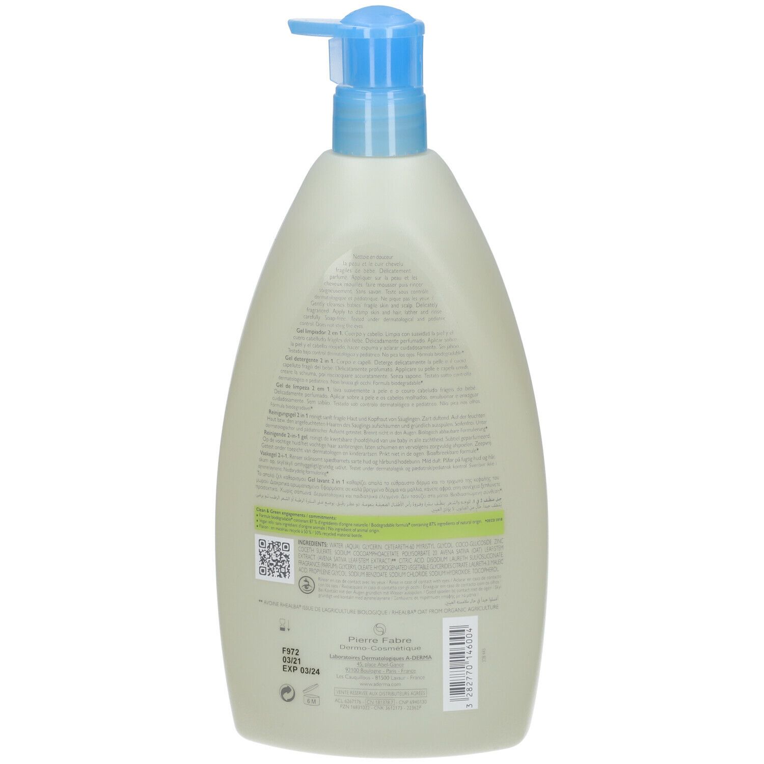 A-Derma Primalba Gel Lavant 2 en 1