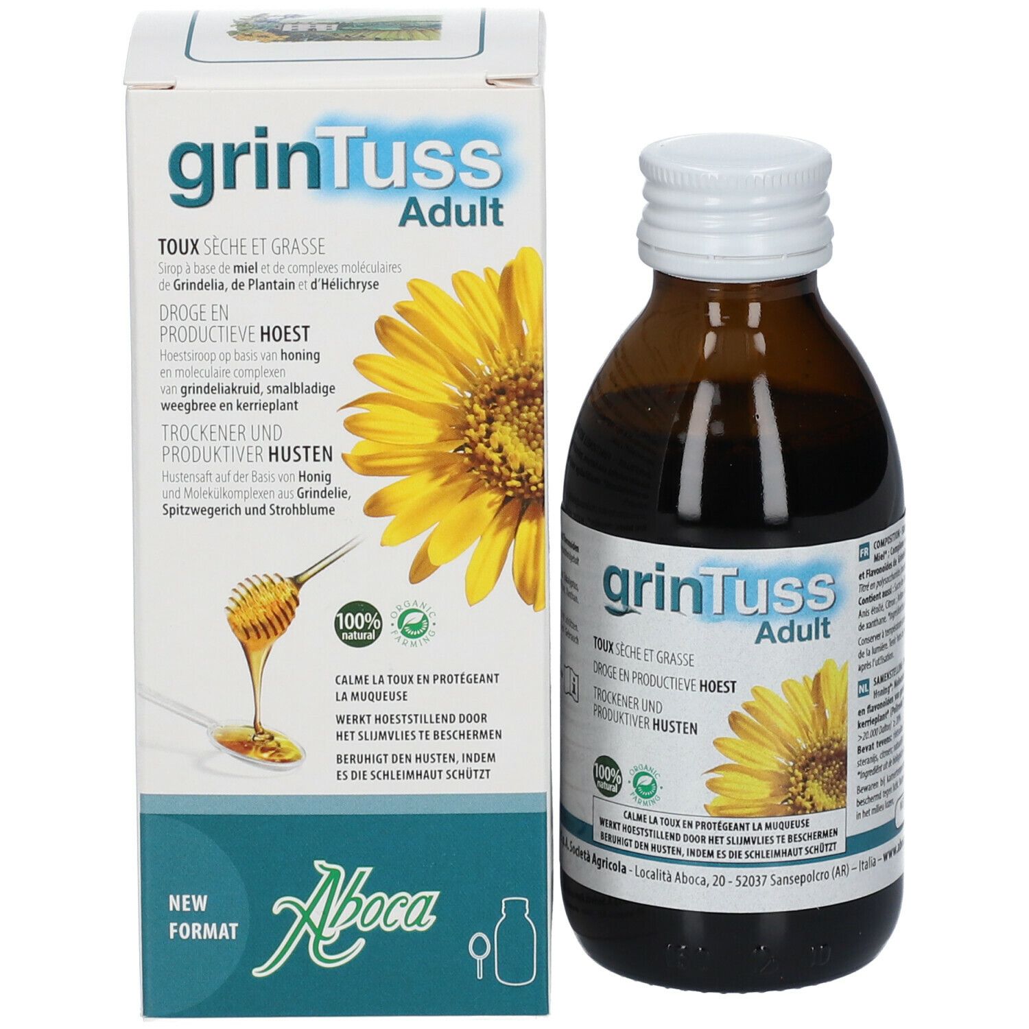 Aboca ORL Grintuss Pediatric Syrup Dry & Wet Cough 128g - Easypara