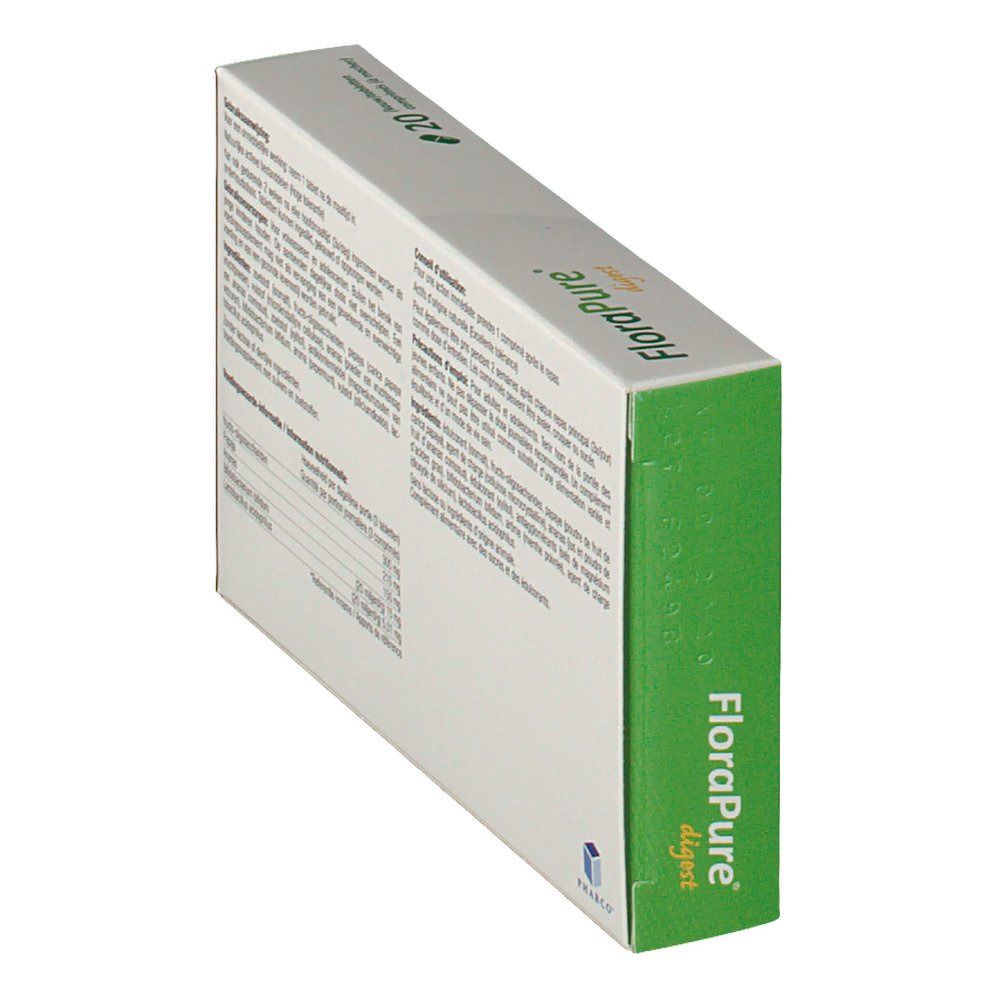 Dos de la boîte. Texte multilingue. Contient des informations sur les ingrédients et la valeur nutritionnelle. Marque : Pharco.