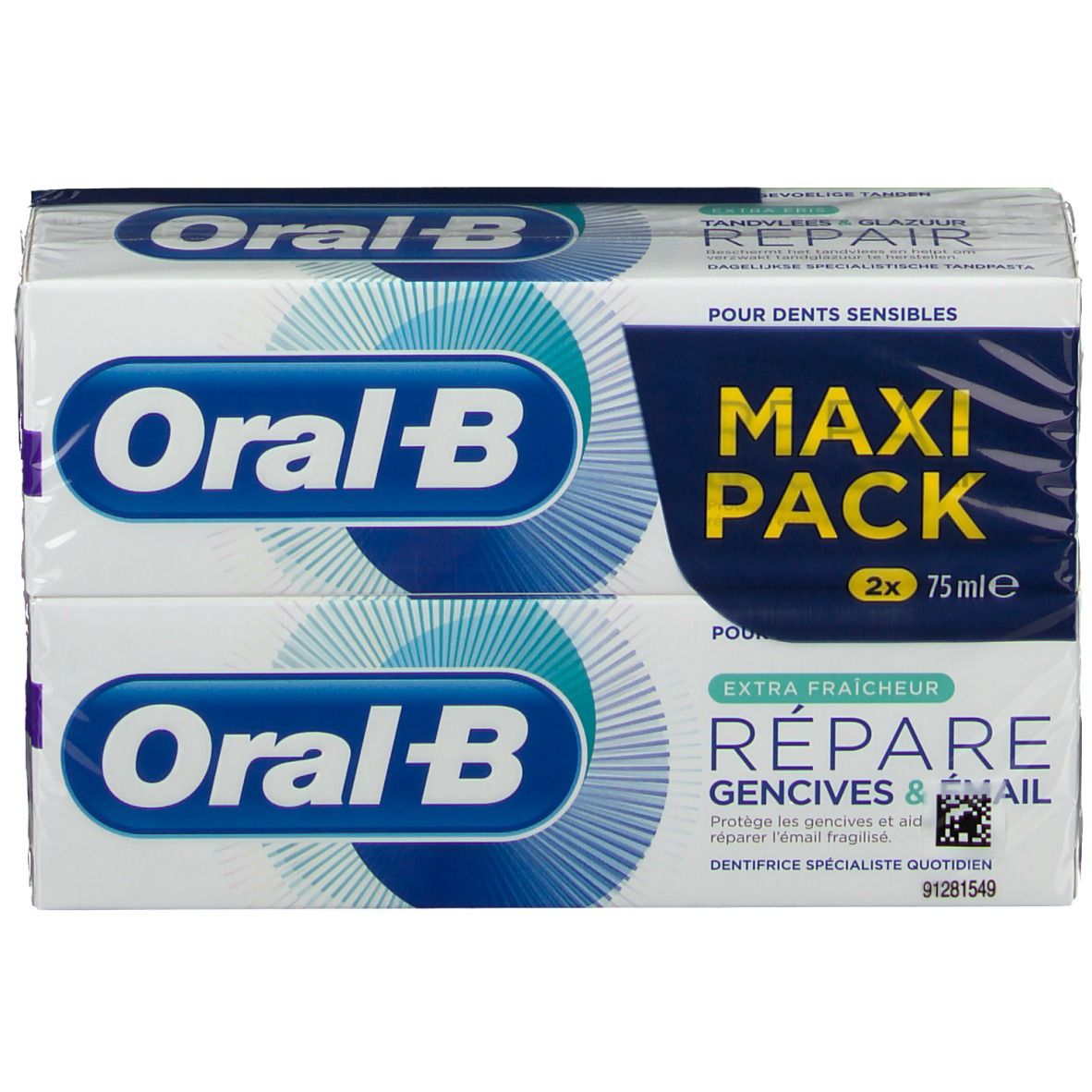 Oral B Dentifrice Répare Gencive & Email Extra Fraîcheur DUO