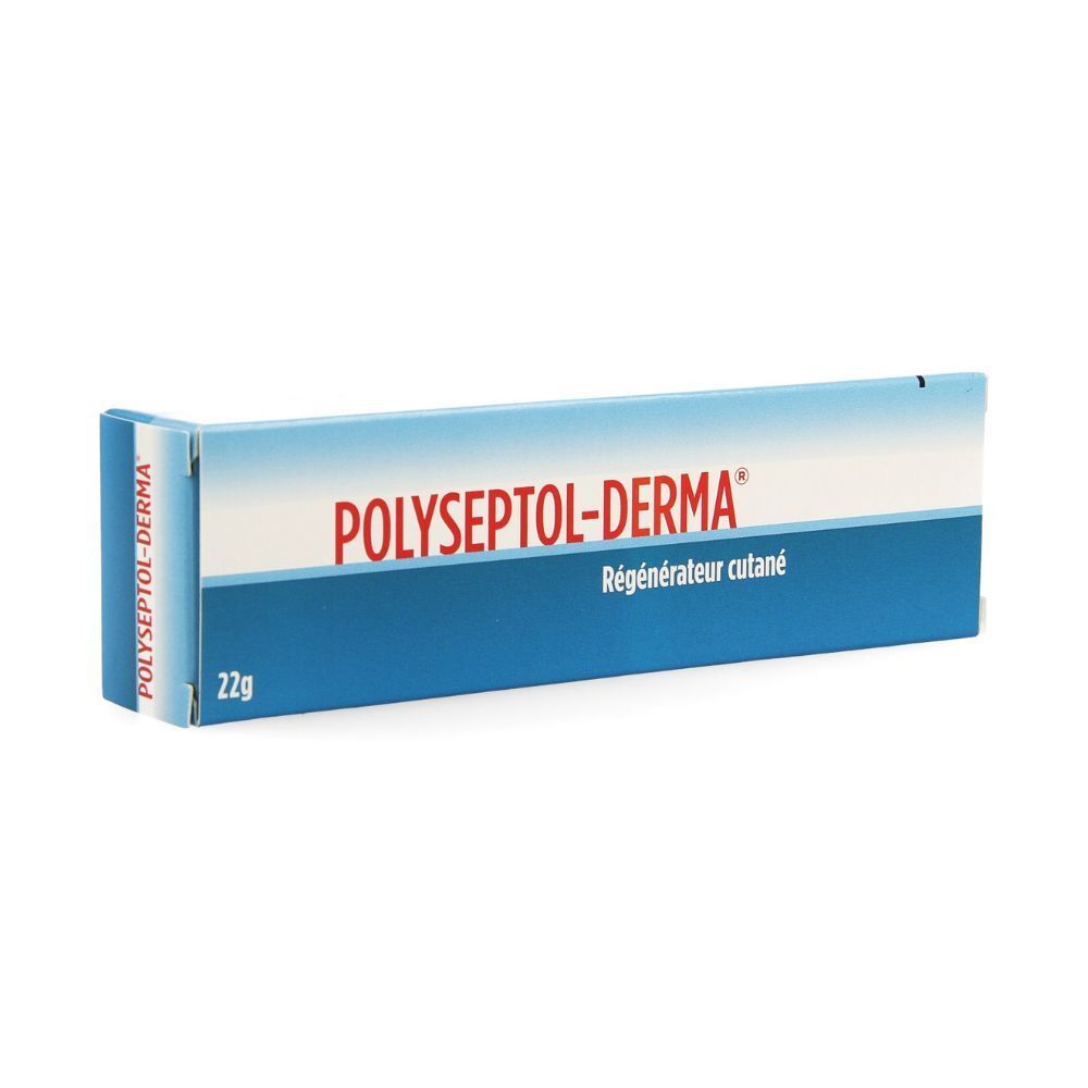 Emballage. Inscription: POLYSEPTOL-DERMA. Texte: Régénérateur cutané. Contenu: 22g.