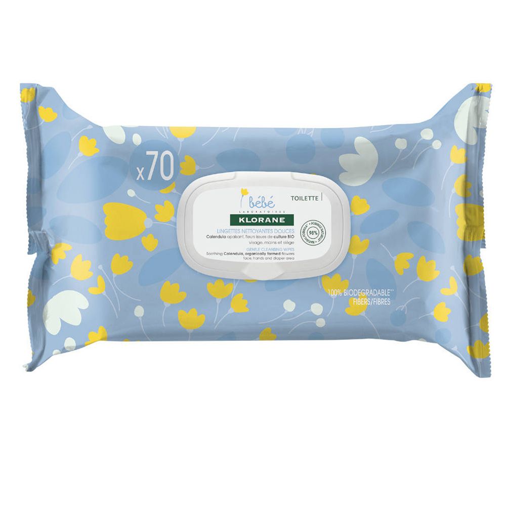 KLORANE Bébé Lingettes nettoyantes douces