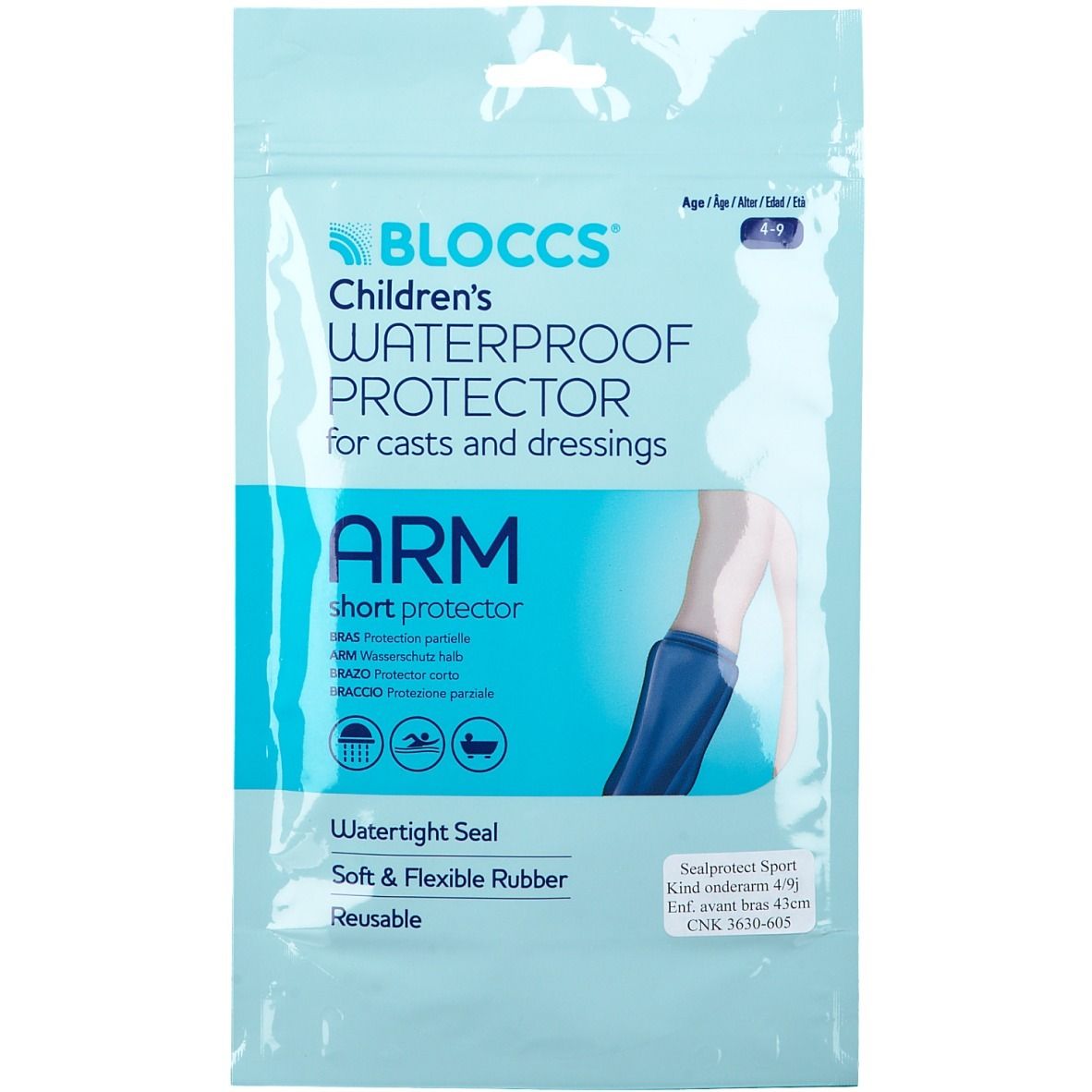Bloocs Protection Étanche Avant-bras Enfant 4-9 ans 43 cm
